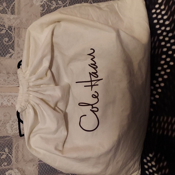 COLE HAAN Suede Laser Etched Floral Motif Hobo Bag w/ Leather Braided Strap - Picture 13 of 13